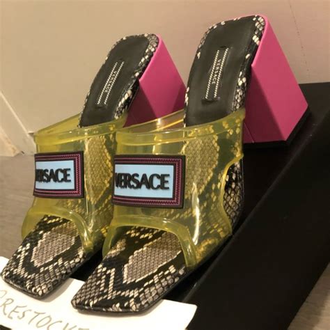 versace 70 pvc snake sandals|Shoes .